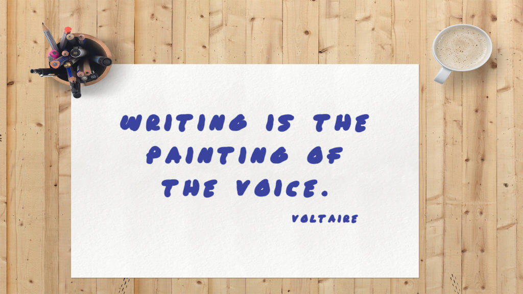 writing is the painitng of the voice - motivational wallpapers